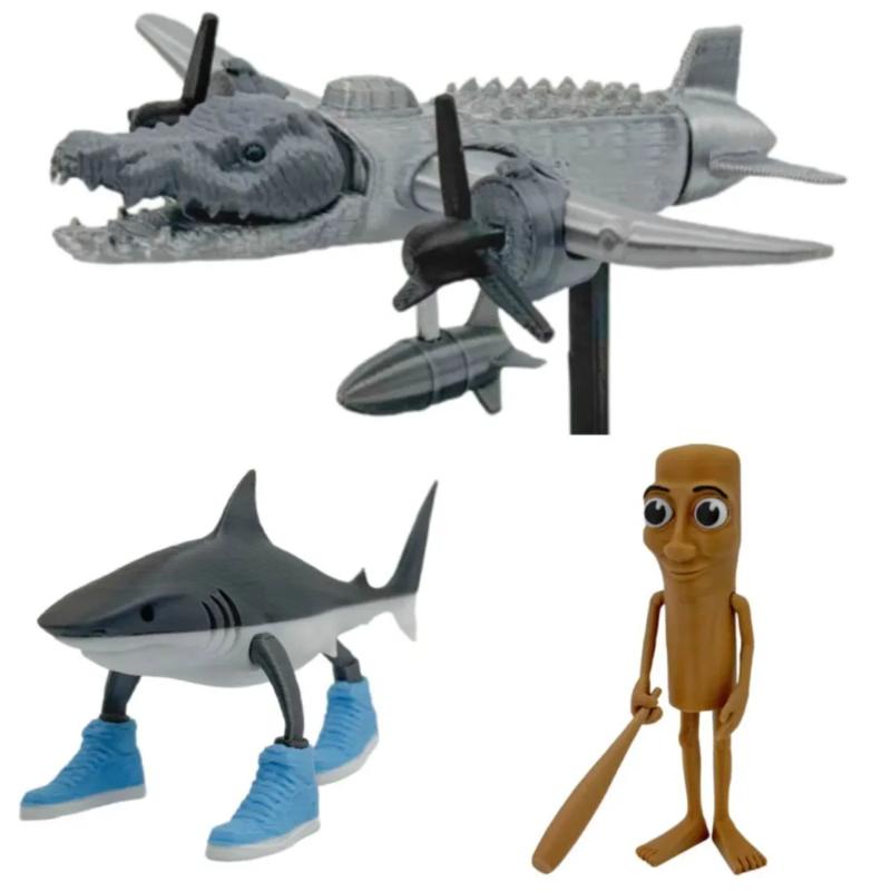 Tungtung Sahur Tralalelo Tralala Shark Shimpanzini Bananini Anime Action Figure Collectible Model Garage Kit Toys Gift