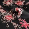 Brocade Černý Motýl Květinový Vzor Žakárová Látka Ražená Látka Materiál na Šití pro Kutily Šaty Cheongsam Saténová Látka na Oděvy