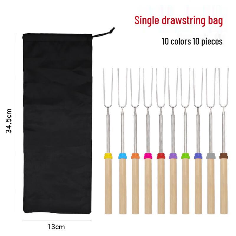 ZISIZ Retractable Stainless Steel BBQ Skewers Set