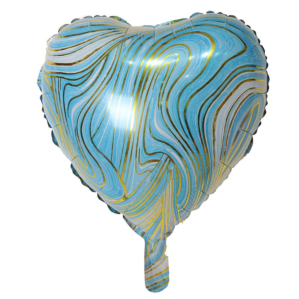 18inch Agate Love Peach Heart Balloons Birthday Wedding Party Decoration Colorful Cloud Pattern Pentagram Aluminum Foil Balloon