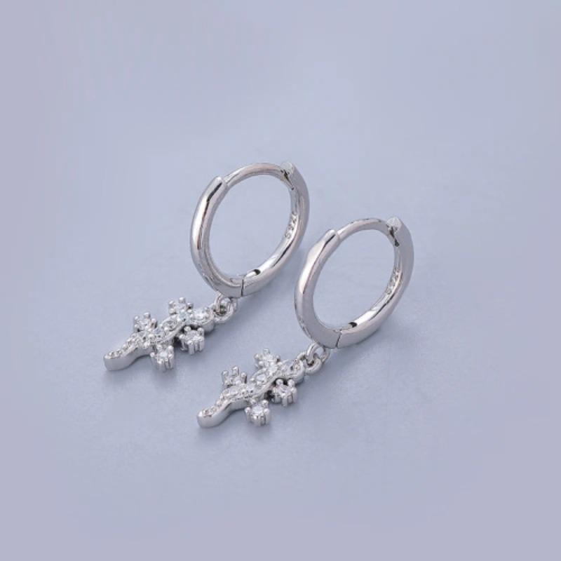 Fashionally Unique Design Bee, Dragonfly, Gecko Earrings for Women, Light Luxury Cross, Victory Gesture, Star Quality Earrings