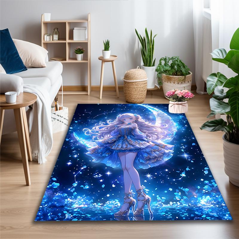 1pc Office Carpet, Cardcaptor Sakura Angel Chair Rug, Living Room Printed Area Rug, Home Chair Floor Mat