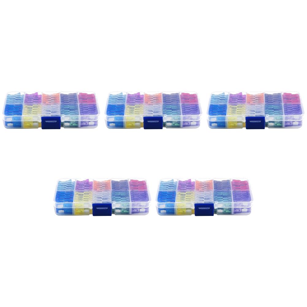 100-500Pcs Auto Fuse Kit Car Fuse Assortment Blade Type Fuse Assorted Kit with Box 2A 3A 5A 7.5A 10A 15A 20A 25A 30A 35A 10Types