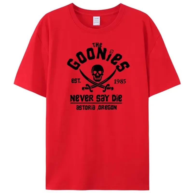 Fun Hip-hop T-shirt for Men and Women, Oregon Pirate Flag Never Say Die Casual T-shirt, Cotton Breathable Popular Short Sleeved Top