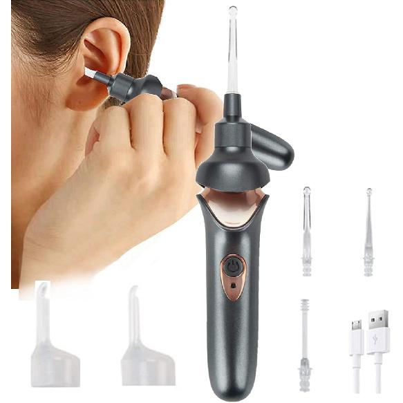 5-in-1 Electric Ear Scoop Electric Children's Ear Scoop Safety Painless Earwax Remover Cordless Vacuum Ear Wax Cleaning Tool Painless Ear Cleaning