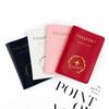 Travel Accessories Leather Passport Holder Letter Print Passport Case Travel Id Card Holder Plane Ticket Holder Passport Covers