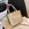 Casual Burlap Handbag Lightweight Shopping Bag Reusable Grocery Beach Bags