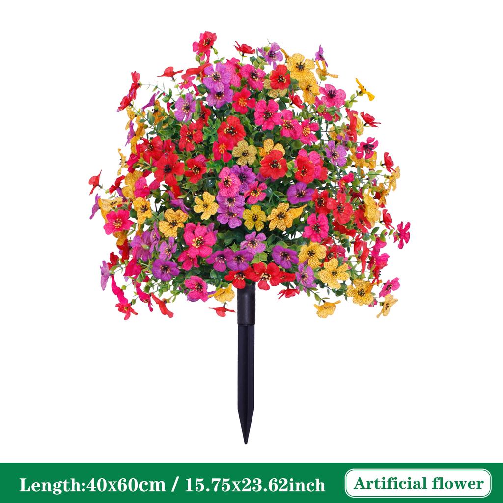 Fake Flowers Outdoor UV Resistant Faux Plants for Outside Yard Wedding Indoor Home Kitchen Farmhouse Decor Artificial Plants