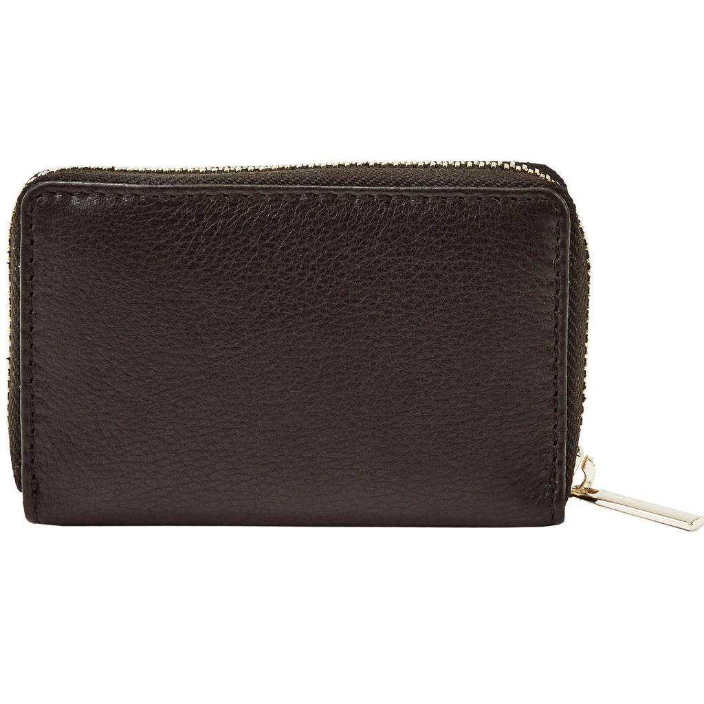 Wings Small Women' Genuine Leather Zippered Wallet Black