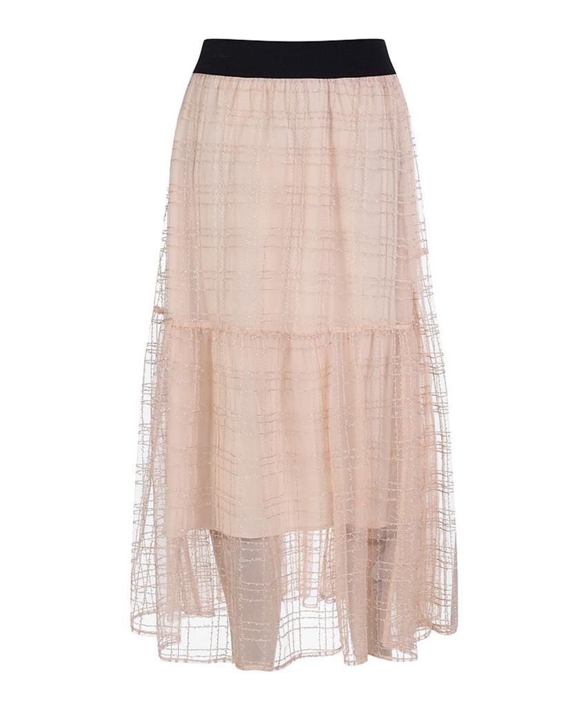 MAREMONTE See-Through Color Block Long Skirt_M226Msk30S0