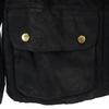 Barbour Wax Cotton Jacket 10 Black Waist Belt Women Used