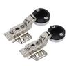 2Set Stainless Steel 201 Cabinet Glass Door Hinge 35 Cup Glass Door Damping Buffer Hinge Large Bend