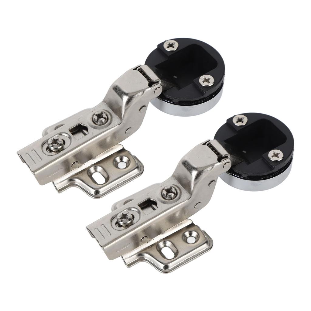 2Set Stainless Steel 201 Cabinet Glass Door Hinge 35 Cup Glass Door Damping Buffer Hinge Large Bend