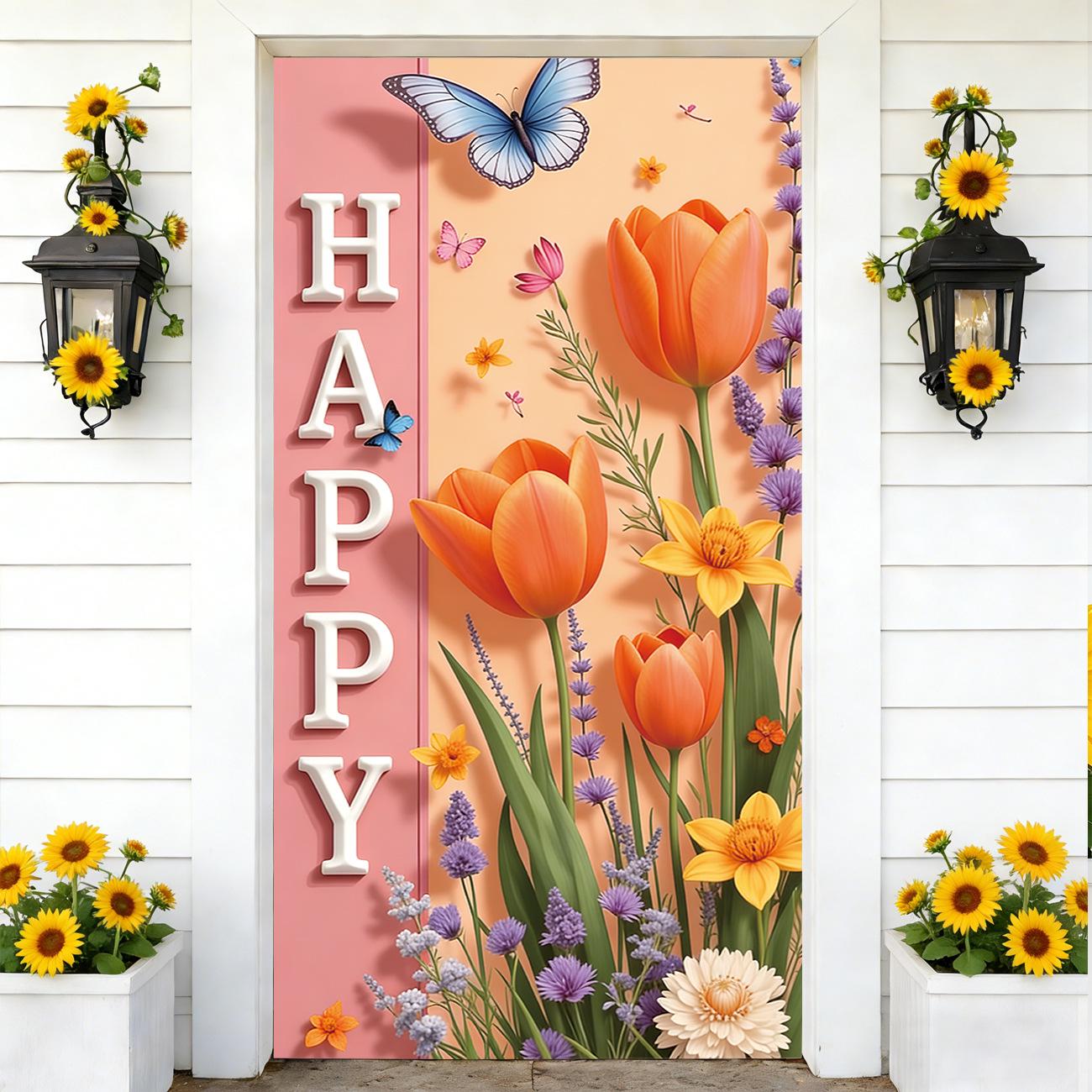 Starry Sky Stretch Carpet Fabric Door Cover - Easy Install 90x210