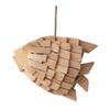 Mediterranean Style Wooden Fish Skewers Fishbone Pendants Creative Fishing Net Ornaments Home Wall Decorations Wall Decorations