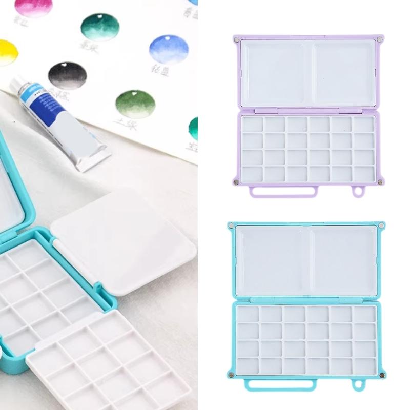 24 Colors Watercolour Paint Palette Watercolour Paint Box Empty Watercolor Box Paint Tray Palette for Artists