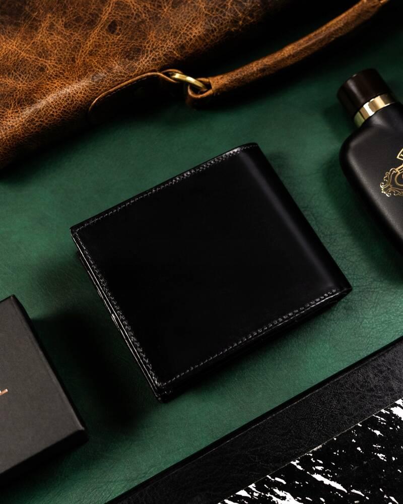 Large men's leather wallet without clasp - Rovicky