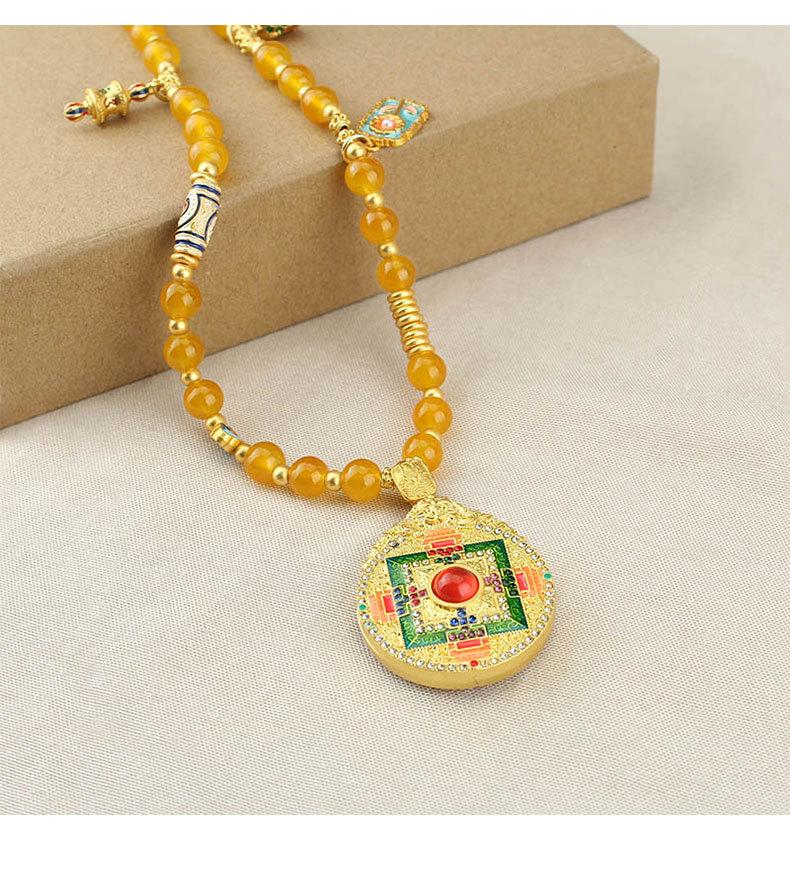 Round Pendant Golden Necklace: Women's Light Luxury Fashion Sweater Chain