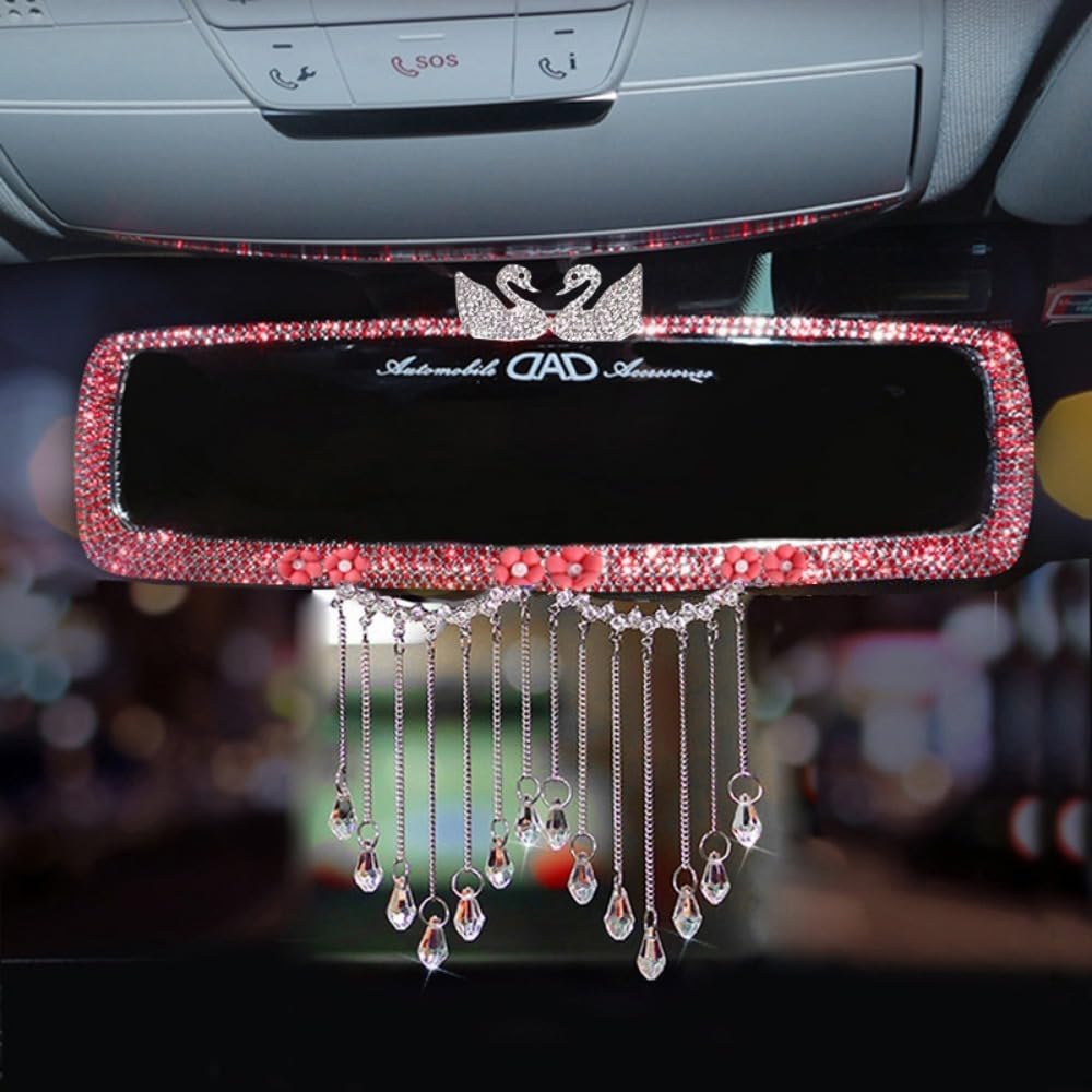 Zifizo Mirror, Rear View Mirror, Rearview Mirror, Glitter Type, Car Easy Installation, Dress Up,