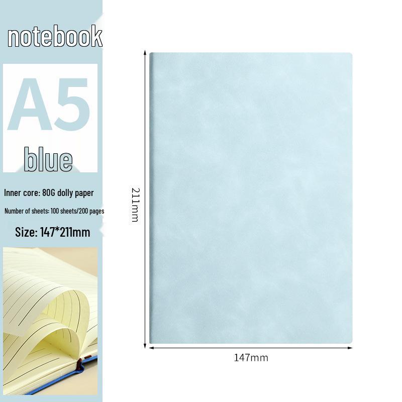 Customized Sheepskin Leather B5 Notebook for Business Meetings