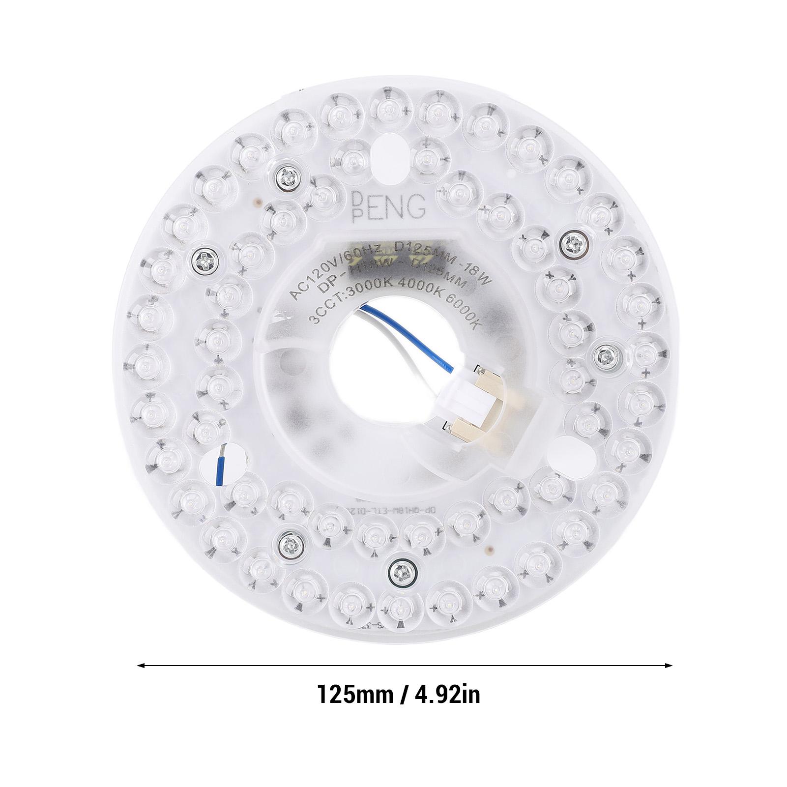 

Потолочный вентилятор со светодиодной подсветкой Запасная панель для потолочного светильника Три цвета Регулируемая 4,92 дюйма Алюминий Для использования в гостиной дома 120V