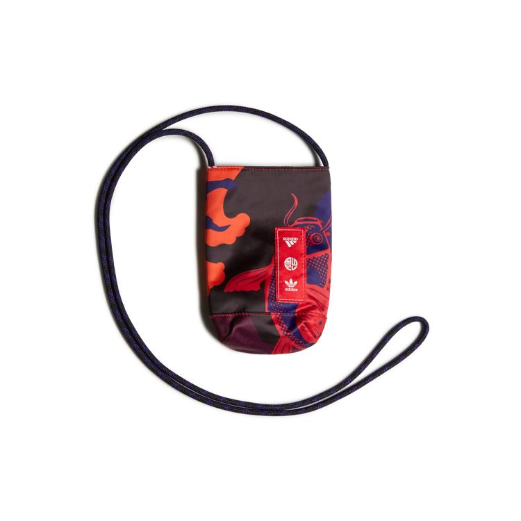 

New Adidas Originals Polyester Fanny Pack Crossbody Bag Shoulder Bag Regular Unisex Black Red GT6661 10.9*2.5*17.0CM