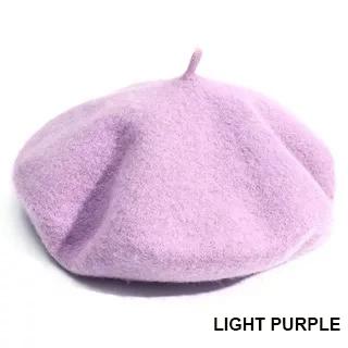 Women Girls Beret French Plain Wool Caps Warm Winter Beanie Hat Vintage Berets Solid Color Elegant Ladies Winter Hats Caps