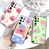 Cute Cartoon M-loopy Phone Case For Samsung S26,S25,S24,S23,S22,S30,S21,Ultra,Plus,FE 5G Black Soft Cover