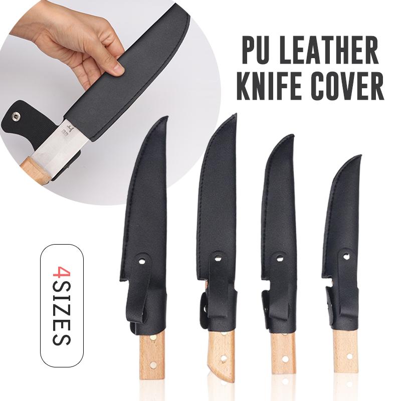 Messerscheiden-Taschen PU-Leder Holster Gürteltasche Gerade Messerhalter Tragen Langlebig Küche Koch Kochmesser Aufbewahrungstasche