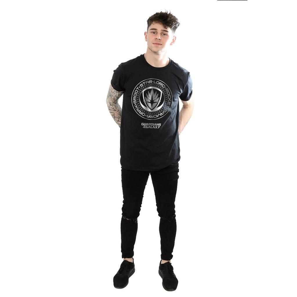 Marvel Mens Guardians Of The Galaxy Metallic Seal T-Shirt