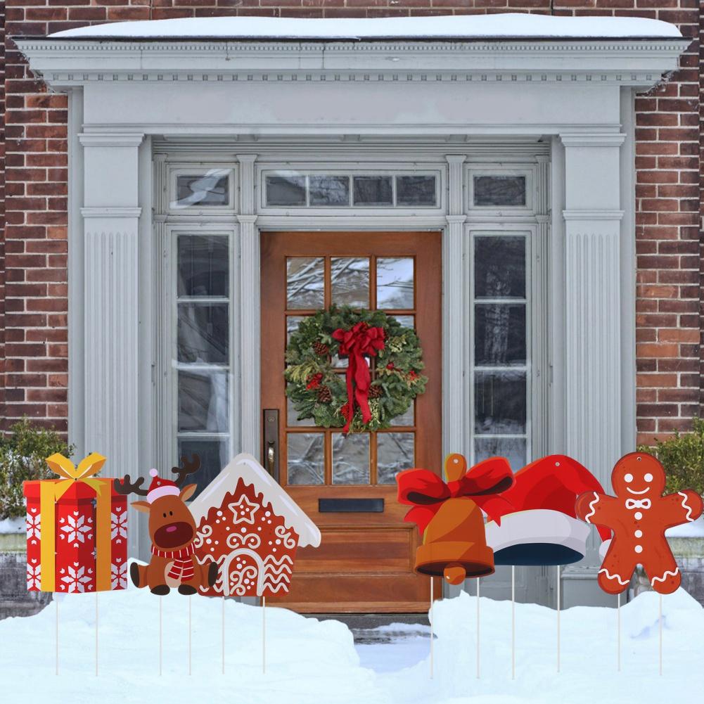 Xmas Yard Signs Candy Christmas Decorations Candyland Themed Party Decor For Home Lawn Pathway Holiday Decor