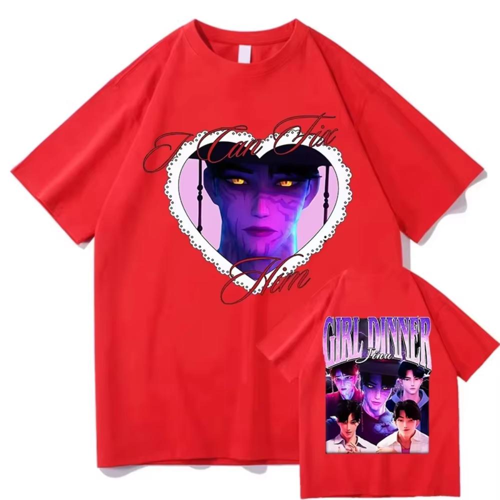 2025 SAJA BOYS Jinu I Can Fix Him Kpop Demon Hunter T-shirt Summer Cotton Short Sleeve Mens Dinner Women TShirts Graphic Clothes