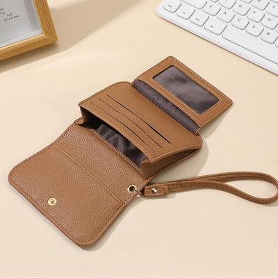 Yousheng Damen Clutch Geldbörse Mini-Geldbörse mit Reißverschluss Münzfach ID-Fenster Schlanker Kreditkartenhalter Geldbörse für Damen