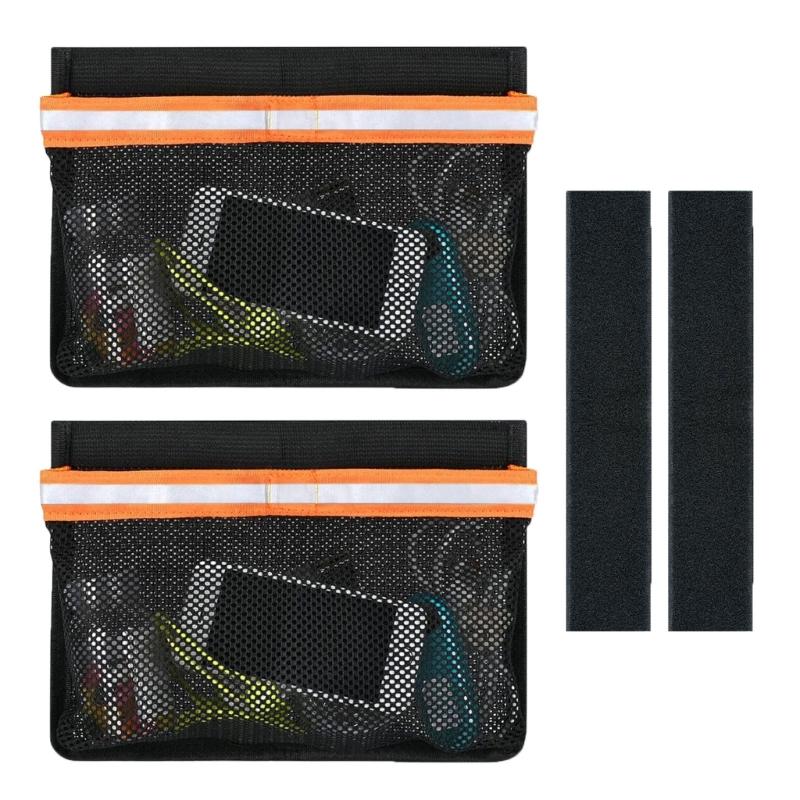 

2pcs Marine Organizers Pouch Boats Storage Bags for Gloves Accessories Tackle Tool Gear Mesh Bag with Reflective Strips 1