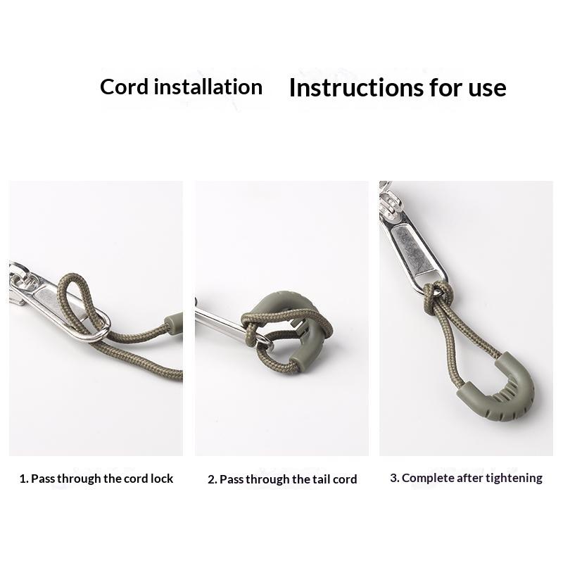 5Pcs Replacement Zipper Pull Puller For Bag Suitcase Backpack Tent Zipper Ropes Clips Lock Zip Slider Apparel Accessories