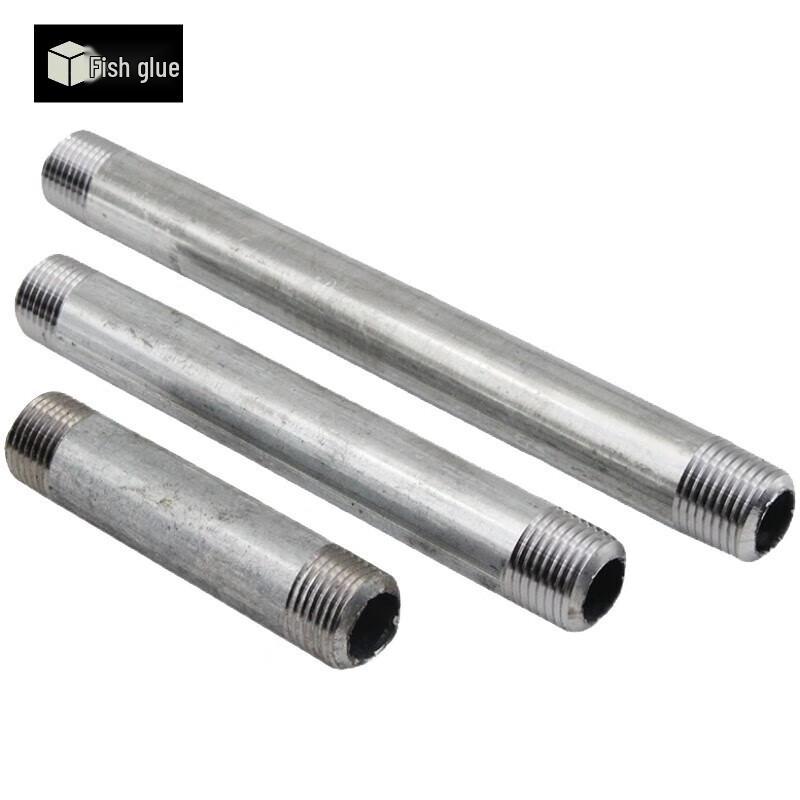 GUYU Galvanized Double-Headed Threaded Pipe Connector