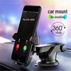 Retractable 360° Car Phone Holder with Suction Cup & Air Vent Mount