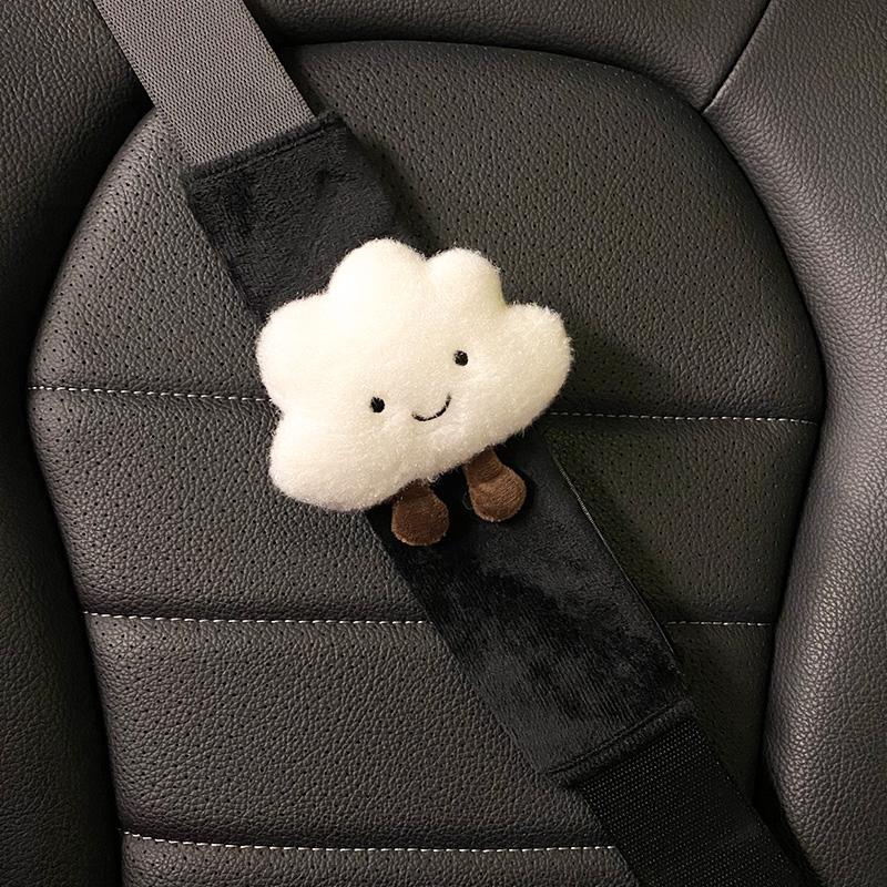 High Quality Car Styling Cartoon Cloud Seat Belt Cover Shoulder Strap Harness Cushion Auto Shoulder Pad Protector Neck Support