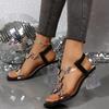 2023 Clear Platform Waterproof Chunky Heel Floral Roman Women's Sandals