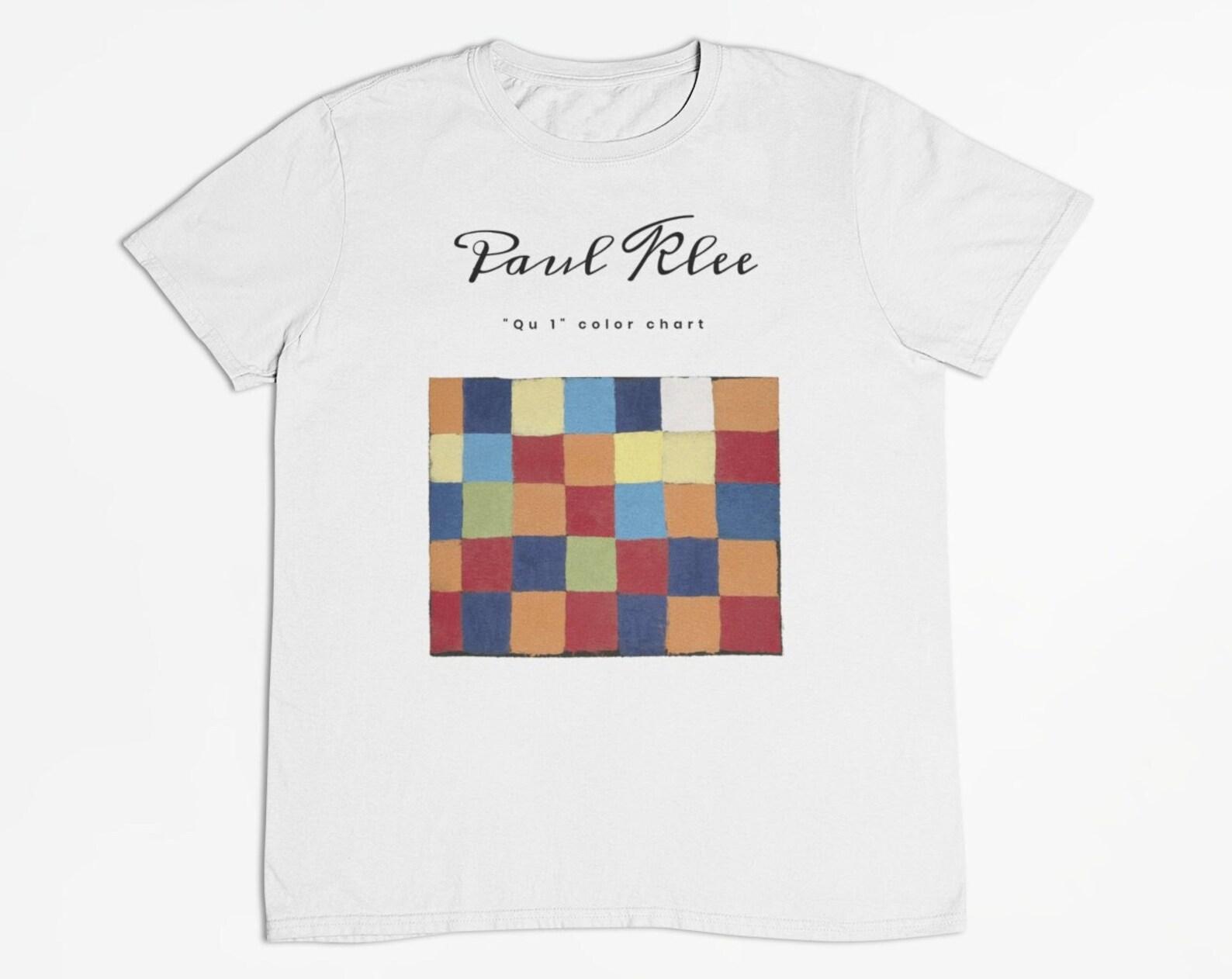 Paul Klee Qu1 Color Chart T-Shirt: Bauhaus Art, 100% Cotton XL