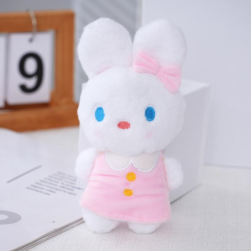 

Plush Bunny Adorable Toy Keychain Cute Doll Bag Charm Fluffy Rabbit Pendant StyleA