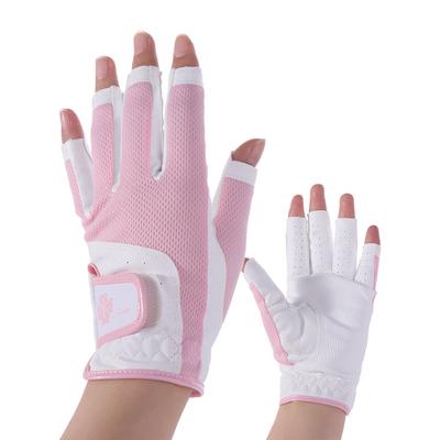 Comfortabele Sport Handschoenen voor Dames Vingerloos Antislip Vingerloze Golfhandschoenen Ademend Linker Rechterhand Golfhandschoenen