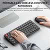 Silents Clicks Wireless Keyboards Mouse Set Round Retro Keycaps 2.4G Connectivitys Portable For Desktop Office Travel Use