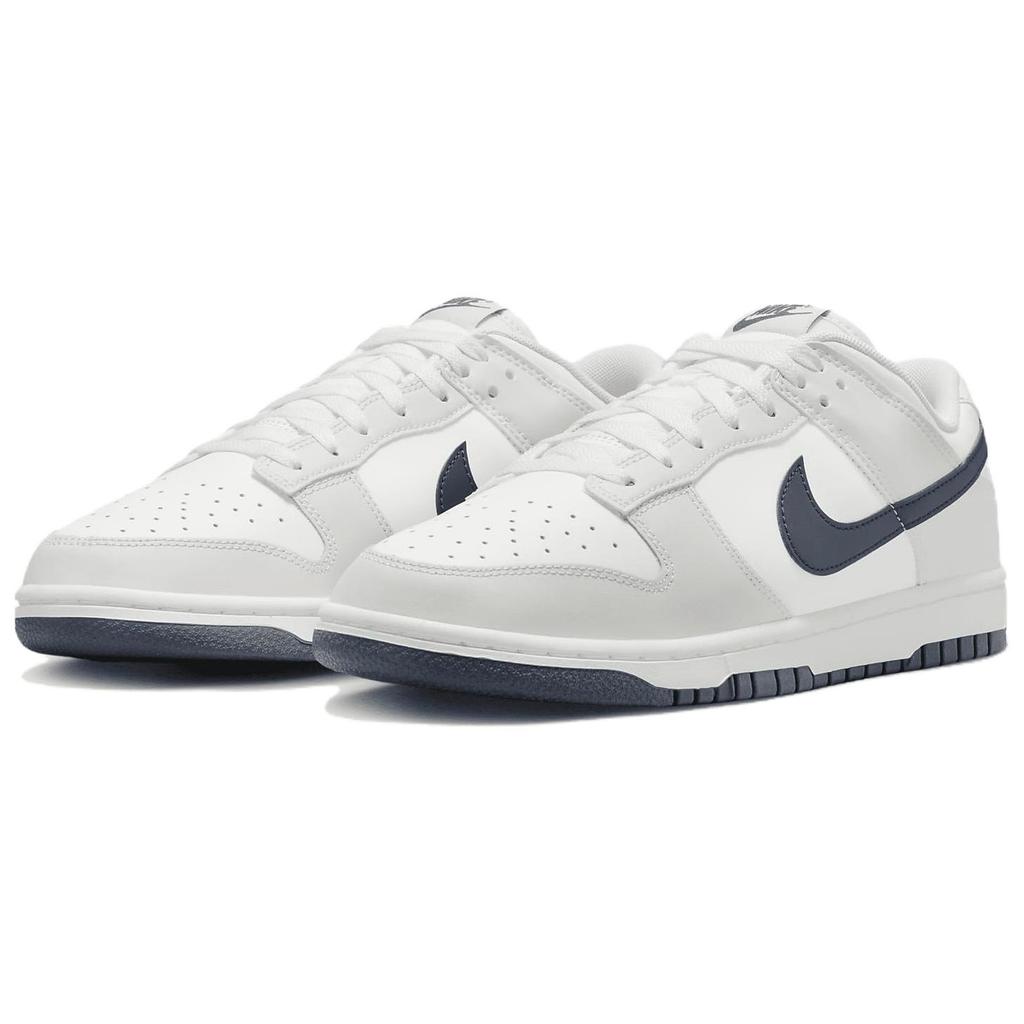 Nike Dunk Low White Midnight Navy Men Sneakers Summit-White Platinum-Tint DV0831-111