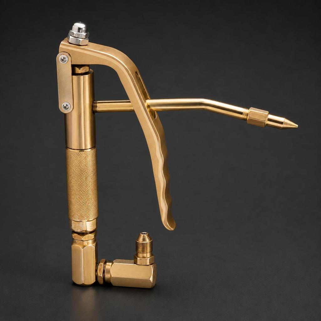 Angled Oil Head with Nozzle | Professional, Heavy Duty, for Machinery Maintenance Universal Iron Gun