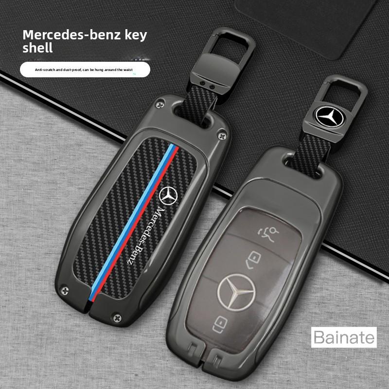 For Mercedes Benz A C E S G Class GLC CLE CLA GLB GLS W177 W205 W213 W222 X167 AMG Zinc Alloy Leather Car Remote Key Cover Case