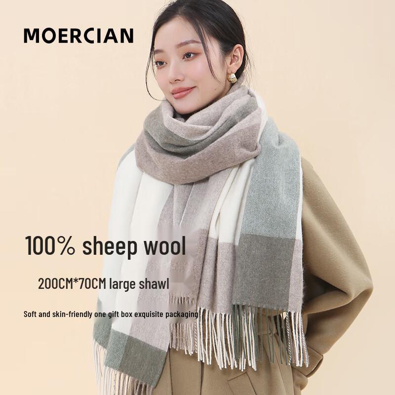 

Muerxi Women s 100% Wool Shawl Scarf