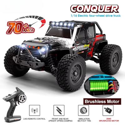 Neu 1:16 Brushless RC Auto mit LED-Licht 2.4G RC 4x4 Offroad Drift Auto Kinder Monstertruck Spielzeug Kinder RC Rennwagen