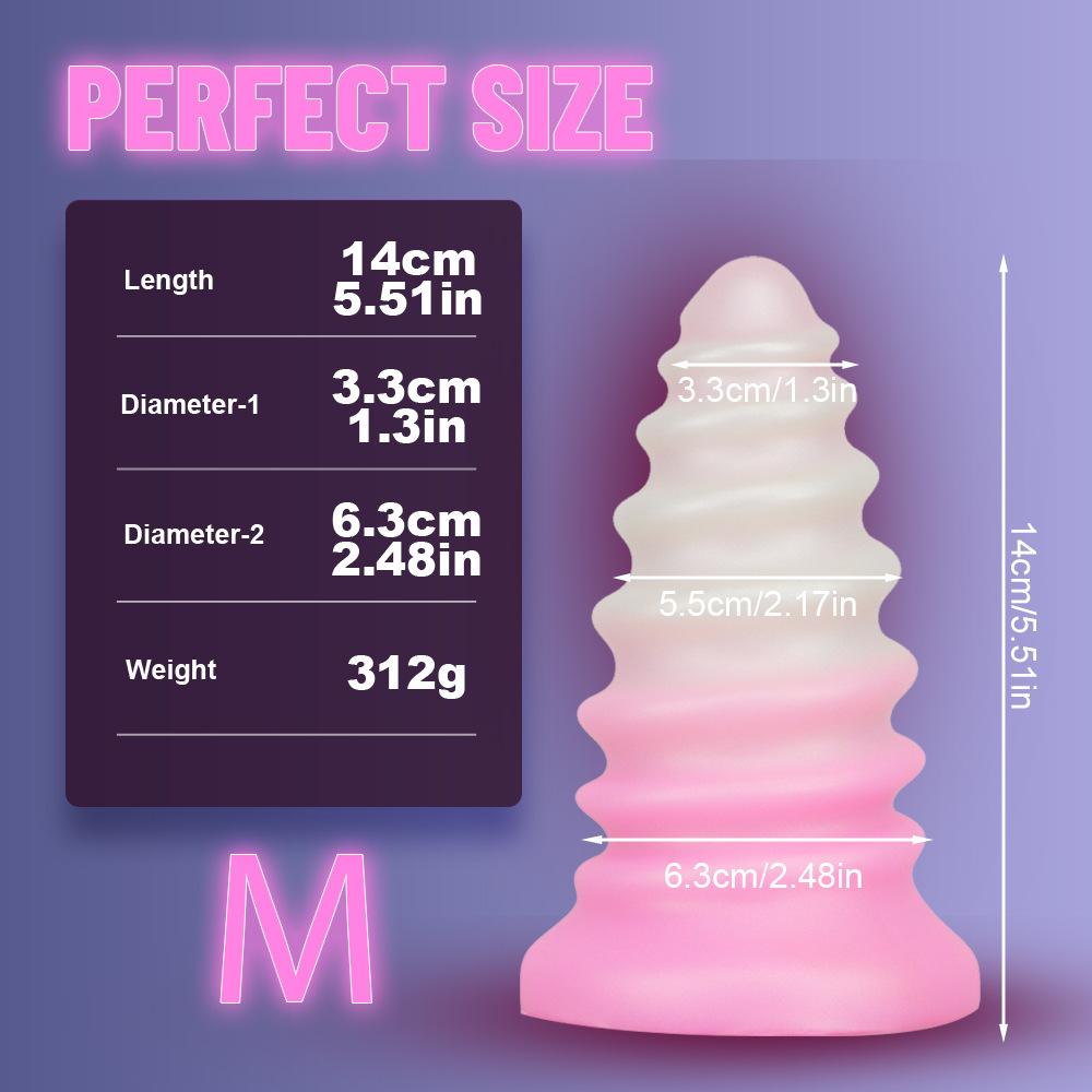 Screws Soft Silicone Anal Plug  Adult Male and Female SM Sex Toys  Masturbation Orgasm Toys  Irregular Anal Dilation