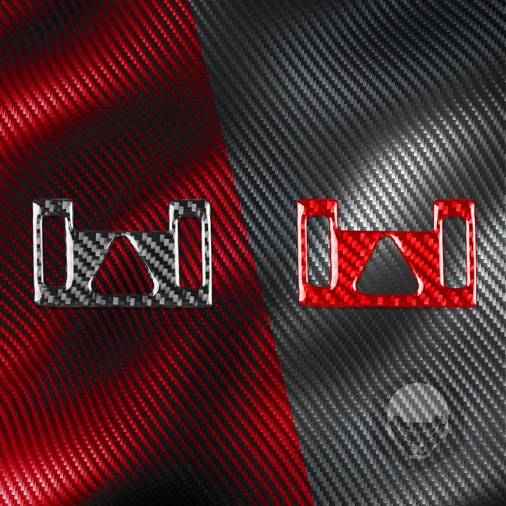 Real Carbon Fiber Accessories Decals Car Hazard Light Frame Panel Cover Compatible with KIA Forte K3      2024 Carbon Fiber Interior Trim Sticker